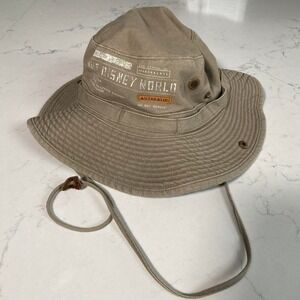 Walt Disney World Canvas Safari Bucket Hat Adult Size Tan Park Hat